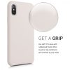 Apple iPhone X / iPhone XS tok, szilikon, bézs, 46313.11