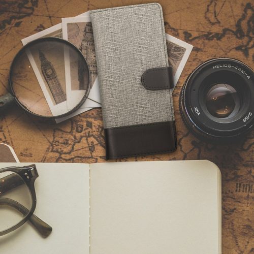 Borító Sony Xperia 10 Plus készülékhez, textil, szürke, 48001.01