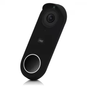   Védőburkolat Nest Hello Video Doorbellhez, Kwmobile, fekete, szilikon, 48246.01