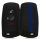Autós kulcstartó BMW-hez - 3 gombos - Keyless Go, kwmobile, szilikon, fekete/kék, 41730.29