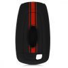 Ford autókulcs fedél - 2 gombos - Keyless Go, szilikon, piros, 48502.01
