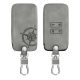 Renault / Dacia autókulcs tok - 4 gombos - Keyless Go, nubuk bőr, szürke, 48565.01