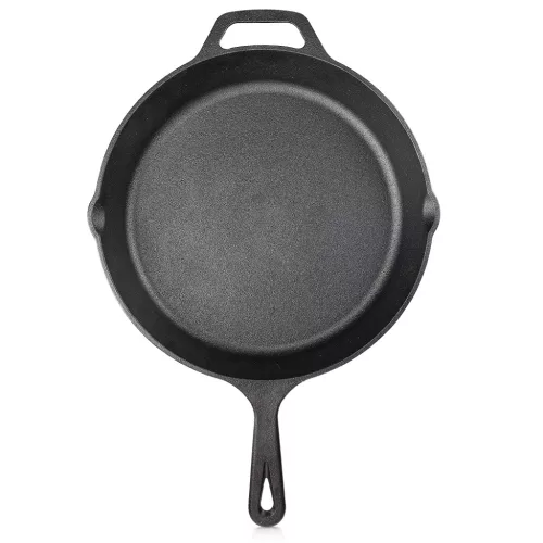 Navaris 30 cm fekete öntöttvas serpenyő, 48585.01