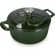 Navaris tapadásmentes öntöttvas edény főzőlapokhoz/sütőkhöz - 24 cm - 3,5 l - sötétzöld, 48777.01.80