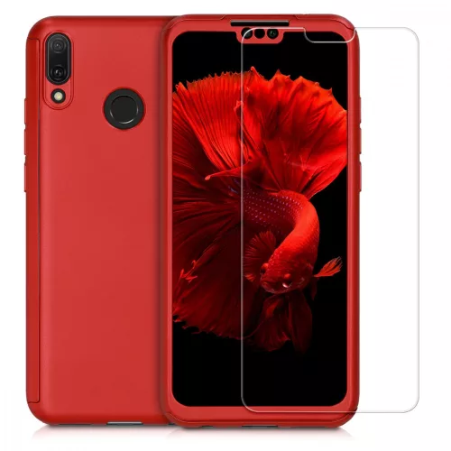 Huawei Y9 (2019) borítója, polikarbonát, piros, 48889.36