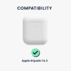 Huzat Apple AirPods 2/AirPods 1 fejhallgatóhoz, Kwmobile, fekete/fehér, szilikon, 48919.01