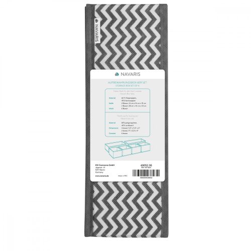 12 db különböző méretű Navaris tárolódoboz készlet, 49052.10