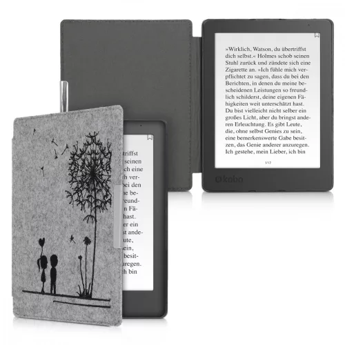Kobo Aura H2O Edition 2 tok, textil, szürke, 49111.01