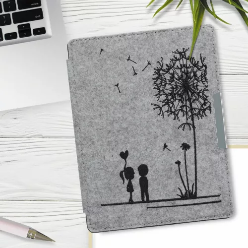 Kobo Aura H2O Edition 2 tok, textil, szürke, 49111.01
