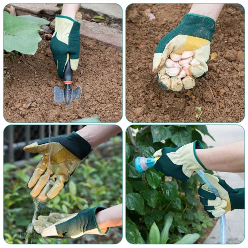 Navaris Suede kertészeti kesztyű, 2XL-es méret, spandex szövet, 49174.05