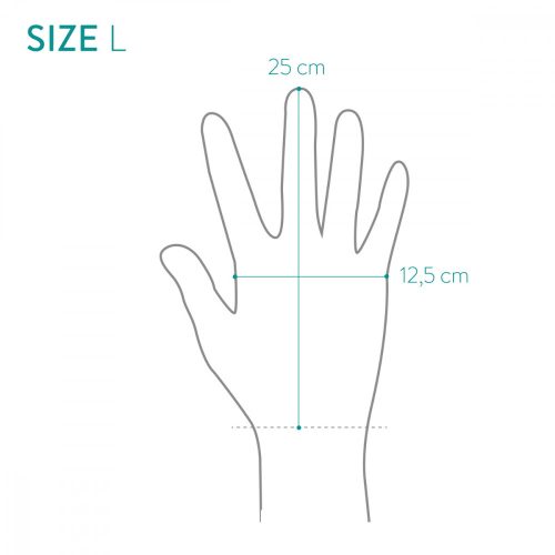 Navaris természetes bőr kertészeti kesztyű, L-es méret, 3D szövet, 49175.3