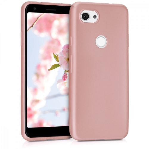 Google Pixel 3a tok, szilikon, rózsa arany, 47590.31