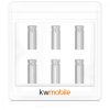 6 db-os repülésvédő készlet dartshoz, Kwmobile, ezüst, fém, 48140.35