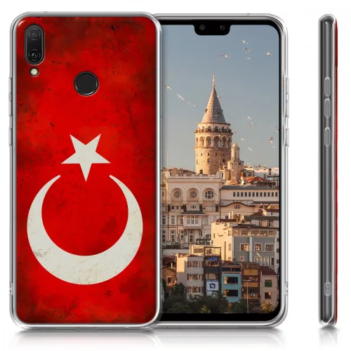 Huawei Y9 (2019) tok, szilikon, piros, 49340.01