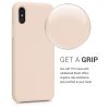 Apple iPhone X / iPhone XS tok, szilikon, bézs, 46313.154