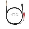 Kábel fejhallgatóhoz Sennheiser HD560/HD540/HD414, Kwmobile, fekete, műanyag, 49424.01