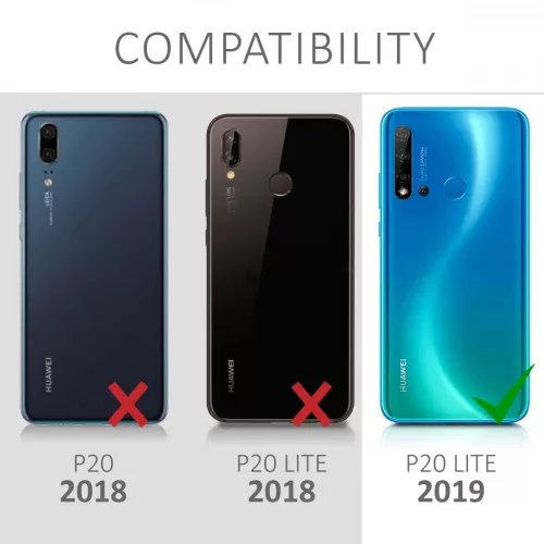 Huawei P20 Lite (2019) huzat, ökológiai bőr, többszínű, 49456.02