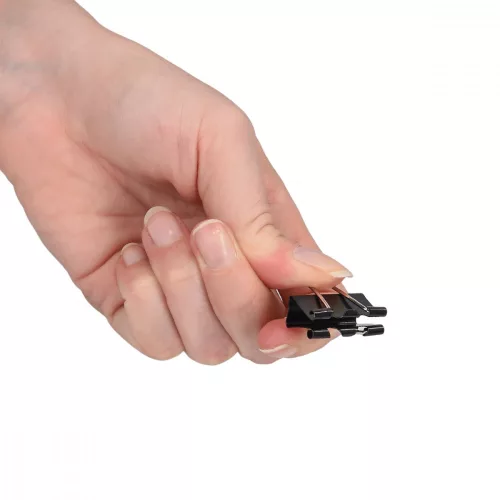 50 db dokumentumkapcsos készlet 25 mm, Kwmobile, fekete, fém, 49442.03