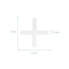 Set 100 distantiere pentru gresie/faianta Navaris, 3 mm, de unica folosinta, alb, plastic