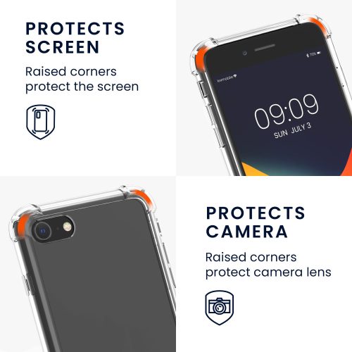 Apple iPhone 8 / iPhone 7 / iPhone SE 2 tok, szilikon, átlátszó, 47247.21