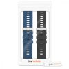 2 db szíj készlet Huawei Watch GT-hez (46 mm), kwmobile, szilikon, kék/szürke, 49589.01