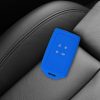 Renault / Dacia autókulcs burkolat - 4 gombos - Keyless Go, szilikon, kék, 48035.04