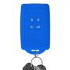 Renault / Dacia autókulcs burkolat - 4 gombos - Keyless Go, szilikon, kék, 48035.04