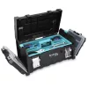 Cutie scule Navaris 20 inch, 51x23x21 cm, tava si compartimente laterale, negru, plastic/metal