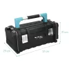 Cutie scule Navaris 20 inch, 51x23x21 cm, tava si compartimente laterale, negru, plastic/metal