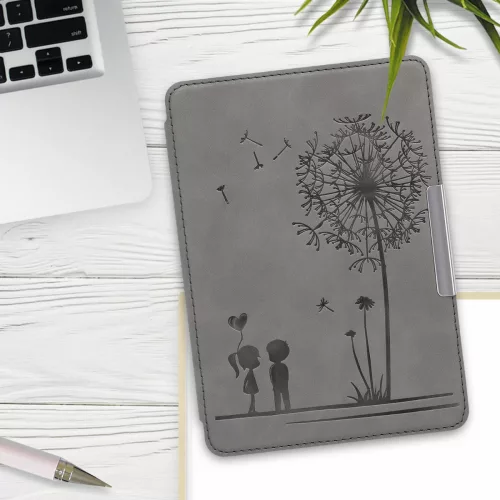 Kindle Paperwhite 10 tok, ökológiai bőr, szürke, 48975.03