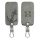 Renault / Dacia autókulcs tok - 4 gombos - Keyless Go, nubuk bőr, szürke, 48565.07