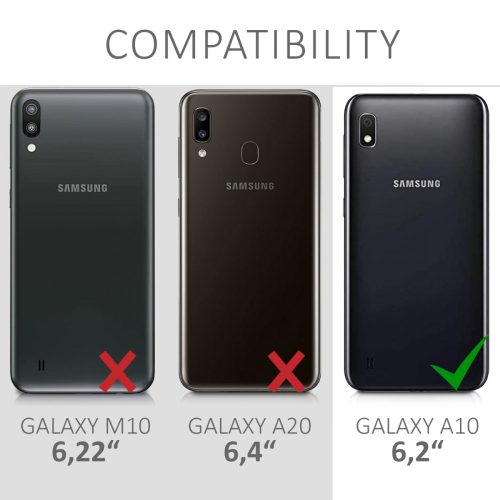 3 db védőfólia készlet Samsung Galaxy A10, Kwmobile, elülső, átlátszó, 49824.1 telefonhoz
