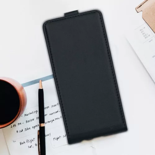 Samsung Galaxy A10 tok, ökológiai bőr, fekete, 49823.01