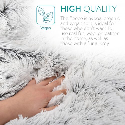 Navaris kifordítható szőrtakaró, 150 x 200 cm, szürke, 49847.22.02