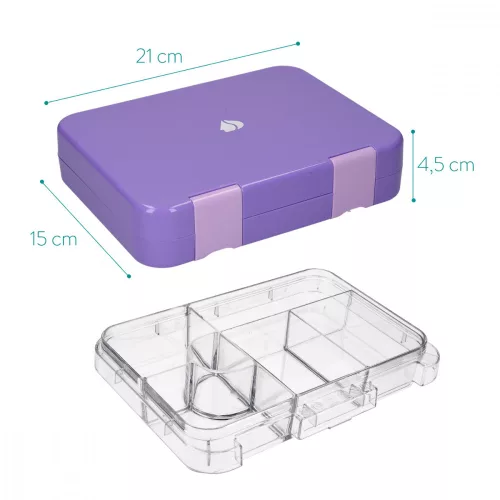 Bento Box ebédlődoboz változtatható rekesszel, 21 x 15 x 4,5 cm, 49877.01.38