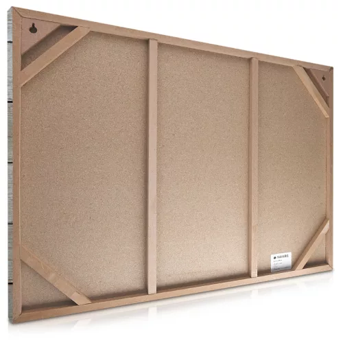 Tabla magnetica Navaris, 90x60 cm, design scanduri lemn, marker si 5 magneti, multicolor, lemn/MDF
