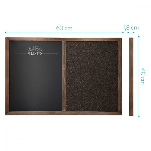 Mágneses tábla Navaris krétával és parafával, 60 x 40 cm, 50000,01