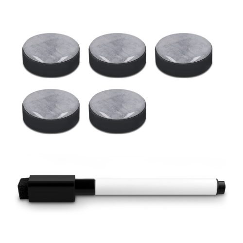 Tabla magnetica Navaris, design beton, 90x60 cm, whiteboard si magneti, multicolor, MDF/metal