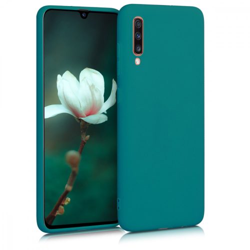Samsung Galaxy A70 tok, szilikon, zöld, 48427.57