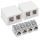 2 db dupla árnyékolt RJ45 hálózati aljzat készlet 2 db CAT 6A csatlakozóval, Kwmobile, fehér, műanyag, 50454.02.02