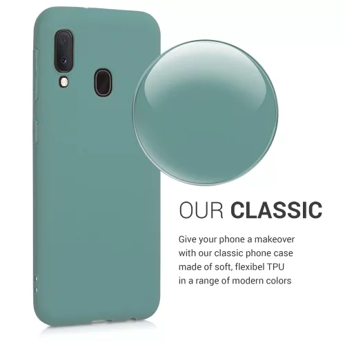 Samsung Galaxy A20e tok, szilikon, zöld, 48738.171