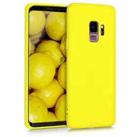 Samsung Galaxy S9 tok, szilikon, sárga, 44089.165