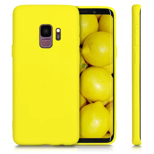 Samsung Galaxy S9 tok, szilikon, sárga, 44089.165