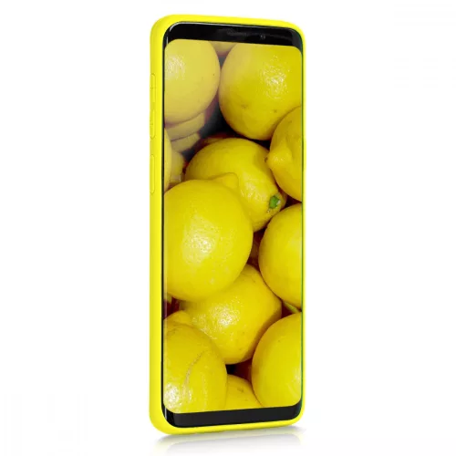 Samsung Galaxy S9 tok, szilikon, sárga, 44089.165