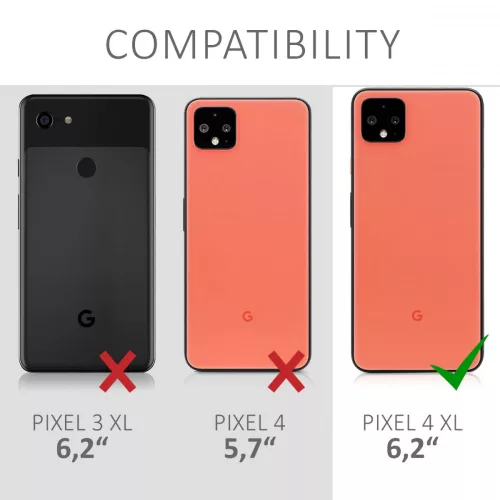 3 db védőfólia készlet Google Pixel 4 XL, Kwmobile, elülső, átlátszó, 50885.1 telefonhoz
