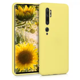   Xiaomi Mi Note 10 / Mi Note 10 Pro tok, szilikon, sárga, 50948.49