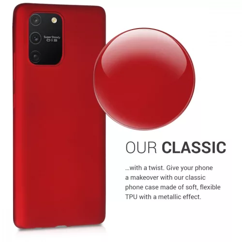 Samsung Galaxy S10 Lite tok, szilikon, piros, 51411.36