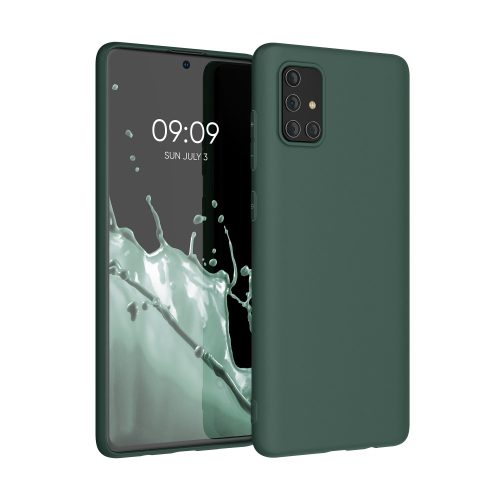 Samsung Galaxy A71 tok, szilikon, zöld, 51208.171