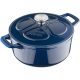 Navaris öntöttvas edény fedővel - tapadásmentes főzőlapokhoz/sütőkhöz - 24 cm - 3,5 l - sötétkék, 48777.01.17