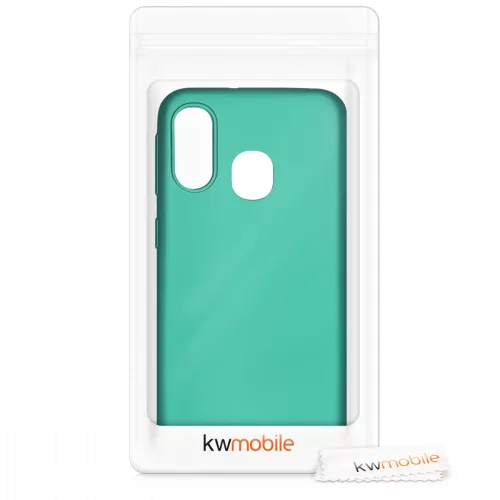 Samsung Galaxy A40 tok, szilikon, zöld, 48546.128